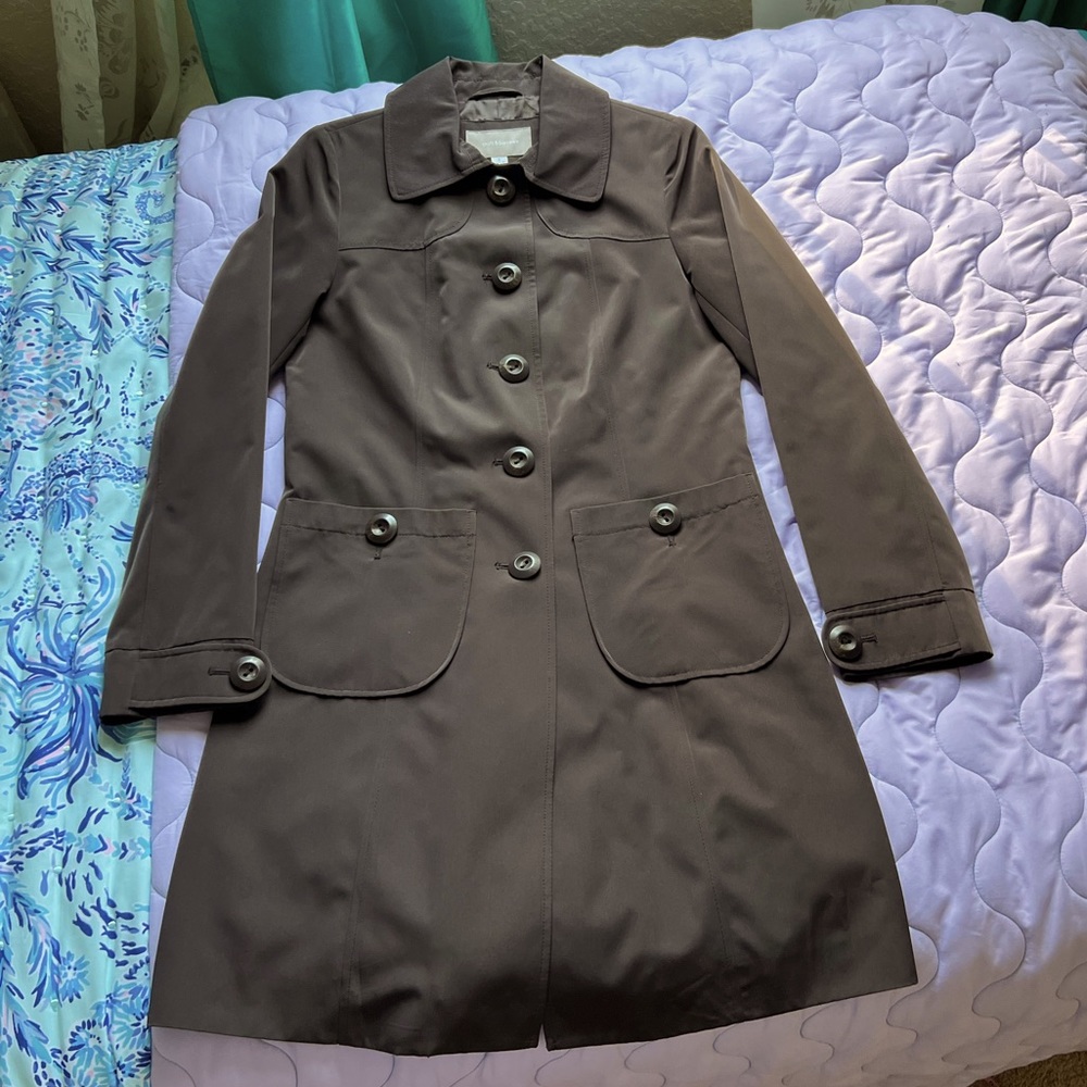 Croft & Barrow Brown Long Trench Coat